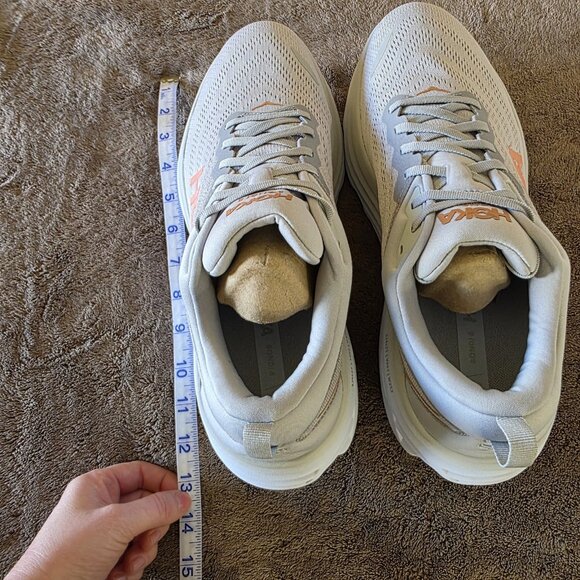 HOKA Bondi 8 Women's 12 Harbor Mist NWT Max Cushion Nurse Walking Shoe - Picture 15 of 16